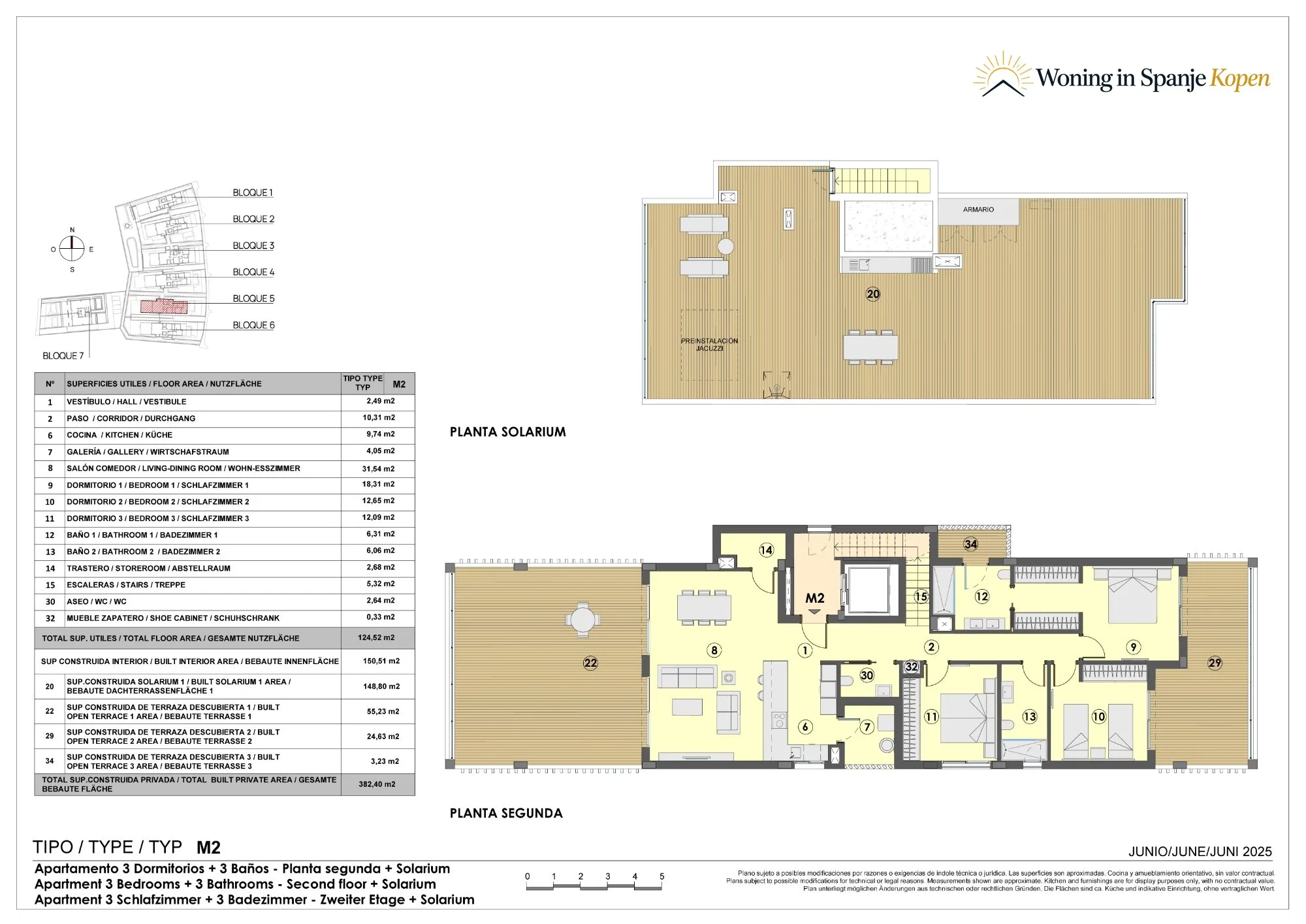 Floor plan: Apartment with solarium M2 in Allure of Sant Jordi, Sant Jordi