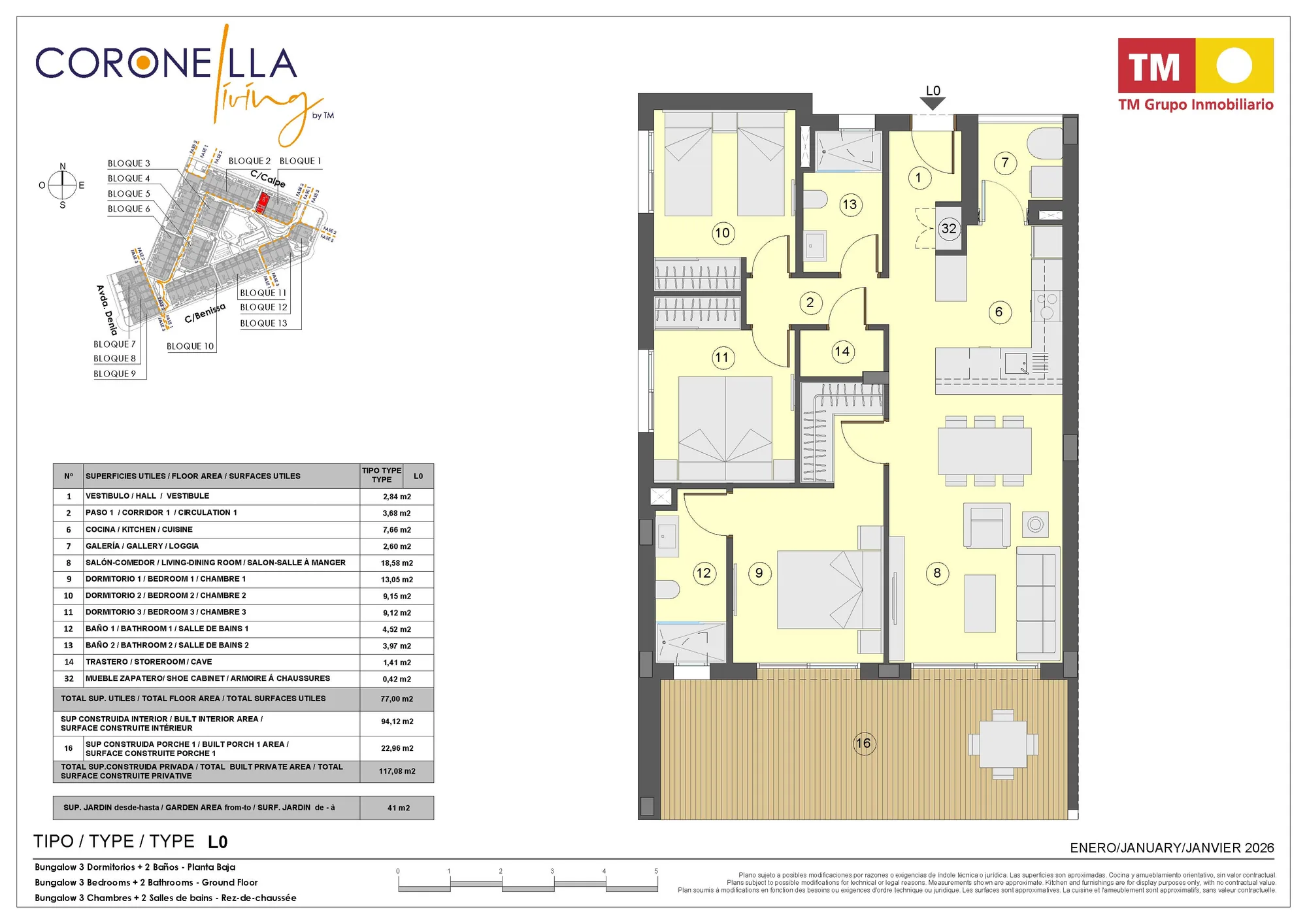 Plano: Apartamento 1-8 en Coronella Living, Alicante