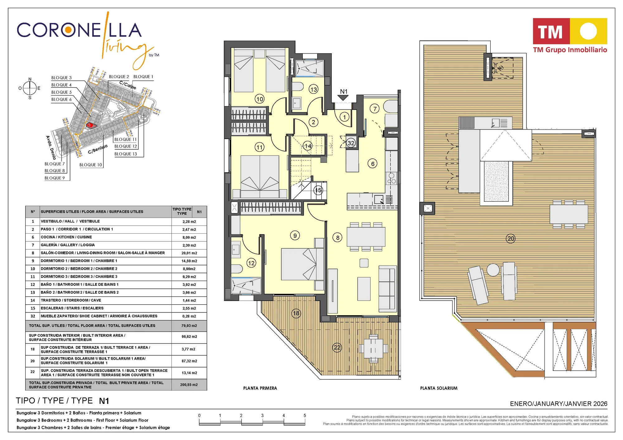 Plattegrond: Appartement 5-56 in Coronella Living, Alicante