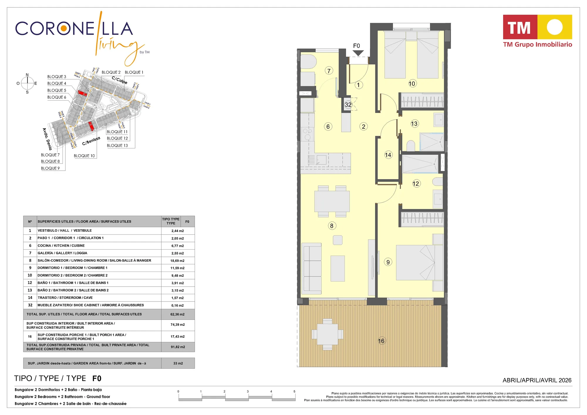 Plattegrond: Appartement 4-41 in Coronella Living, Alicante