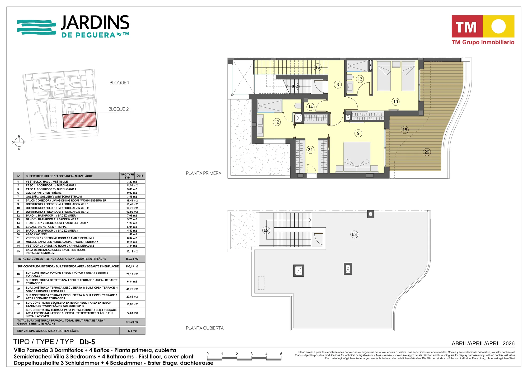 Plano: Villa 2-5 en Jardins de Peguera, Illes Balears