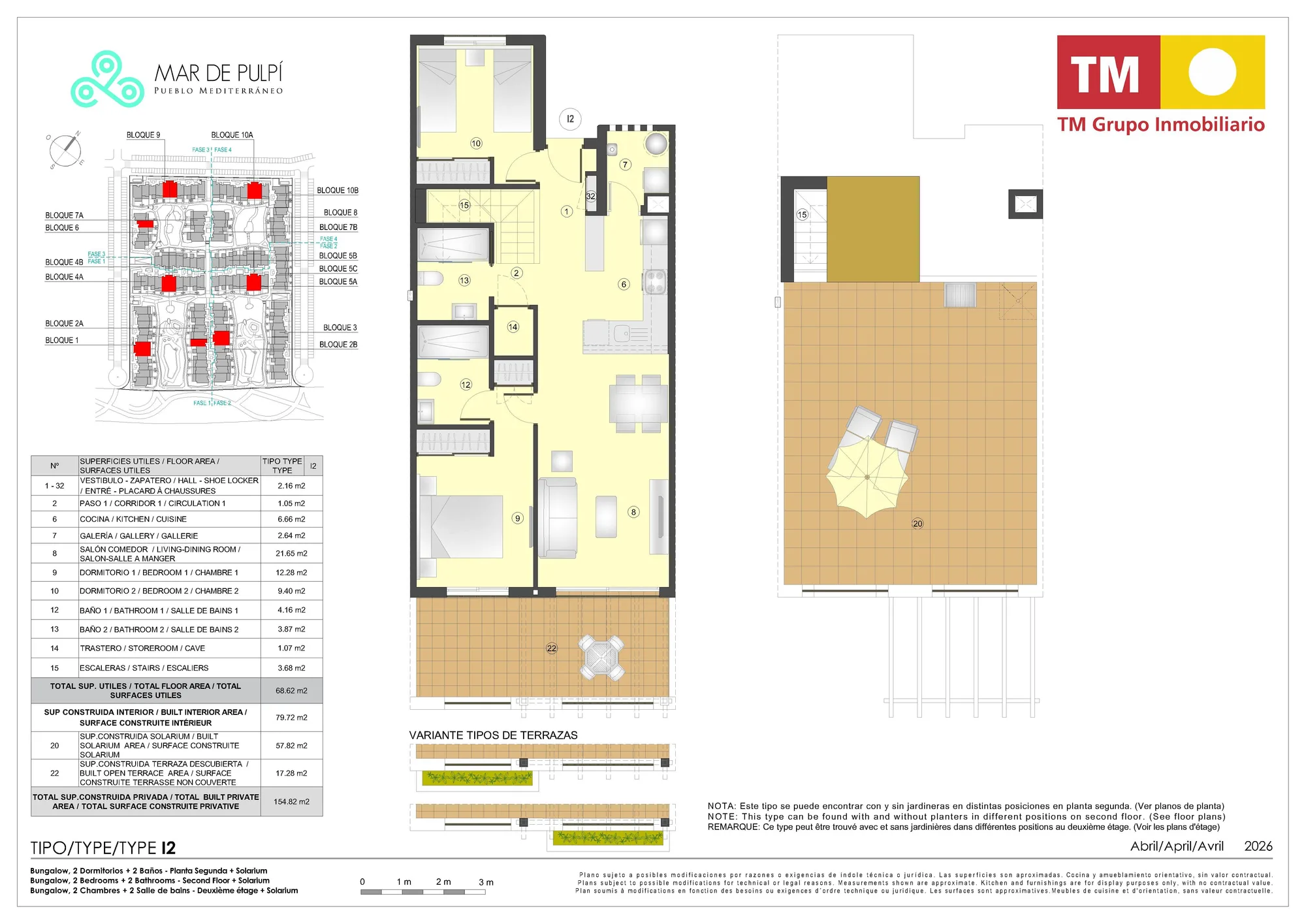 Plattegrond: Appartement 1-29 in Mar de Pulpí 9e Fase, Almeria
