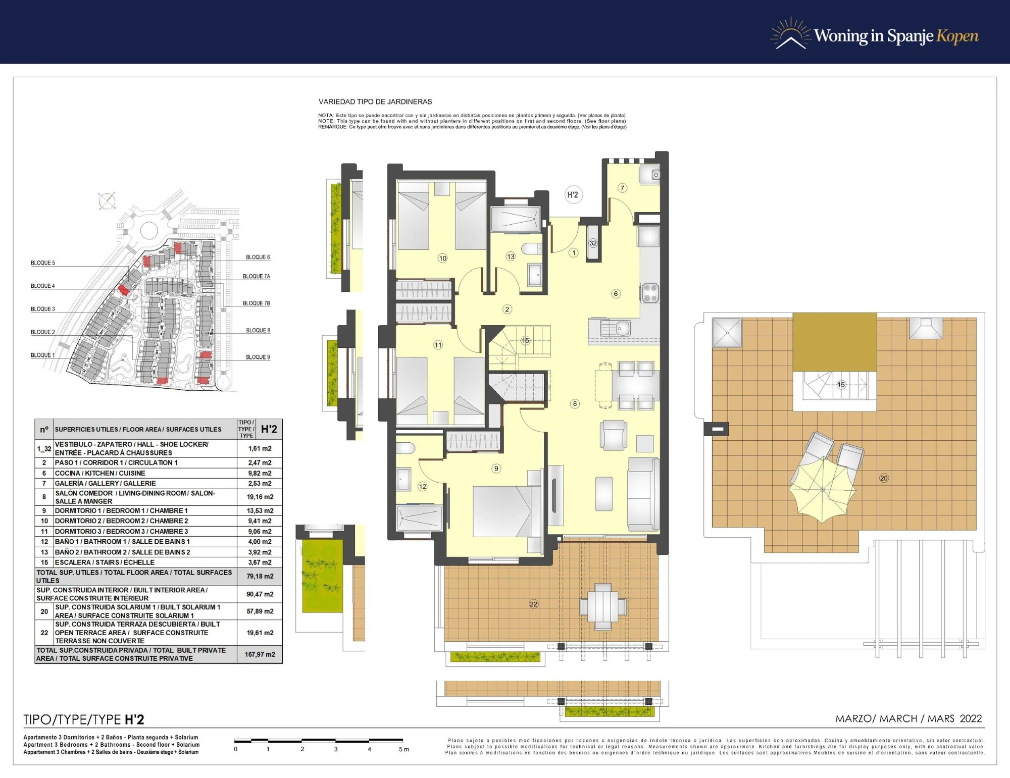 Plattegrond: Appartement 5-196 in Mar de pupi, San Juan de los Terreros