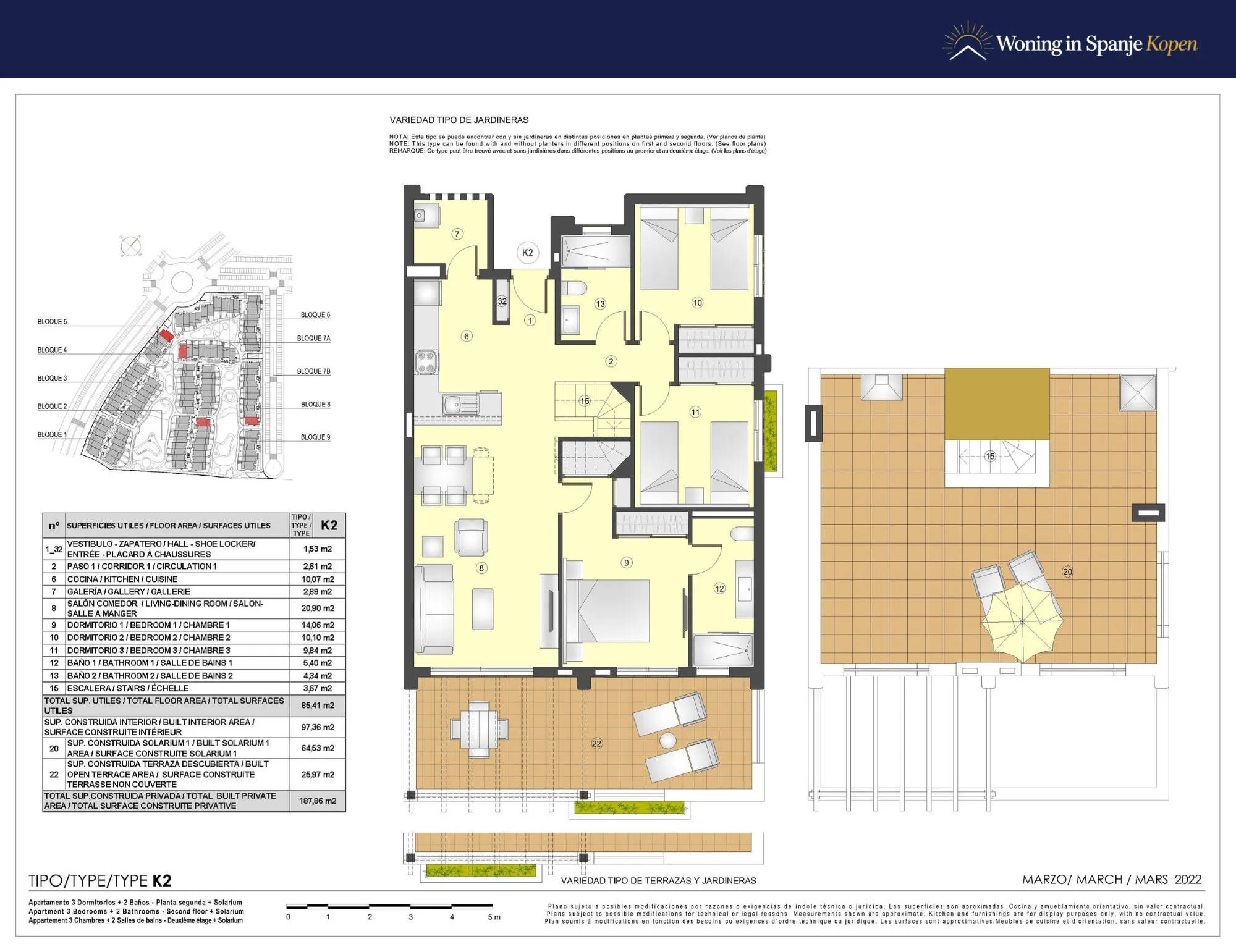 Plattegrond: Appartement 6-221 in Mar de pupi, San Juan de los Terreros