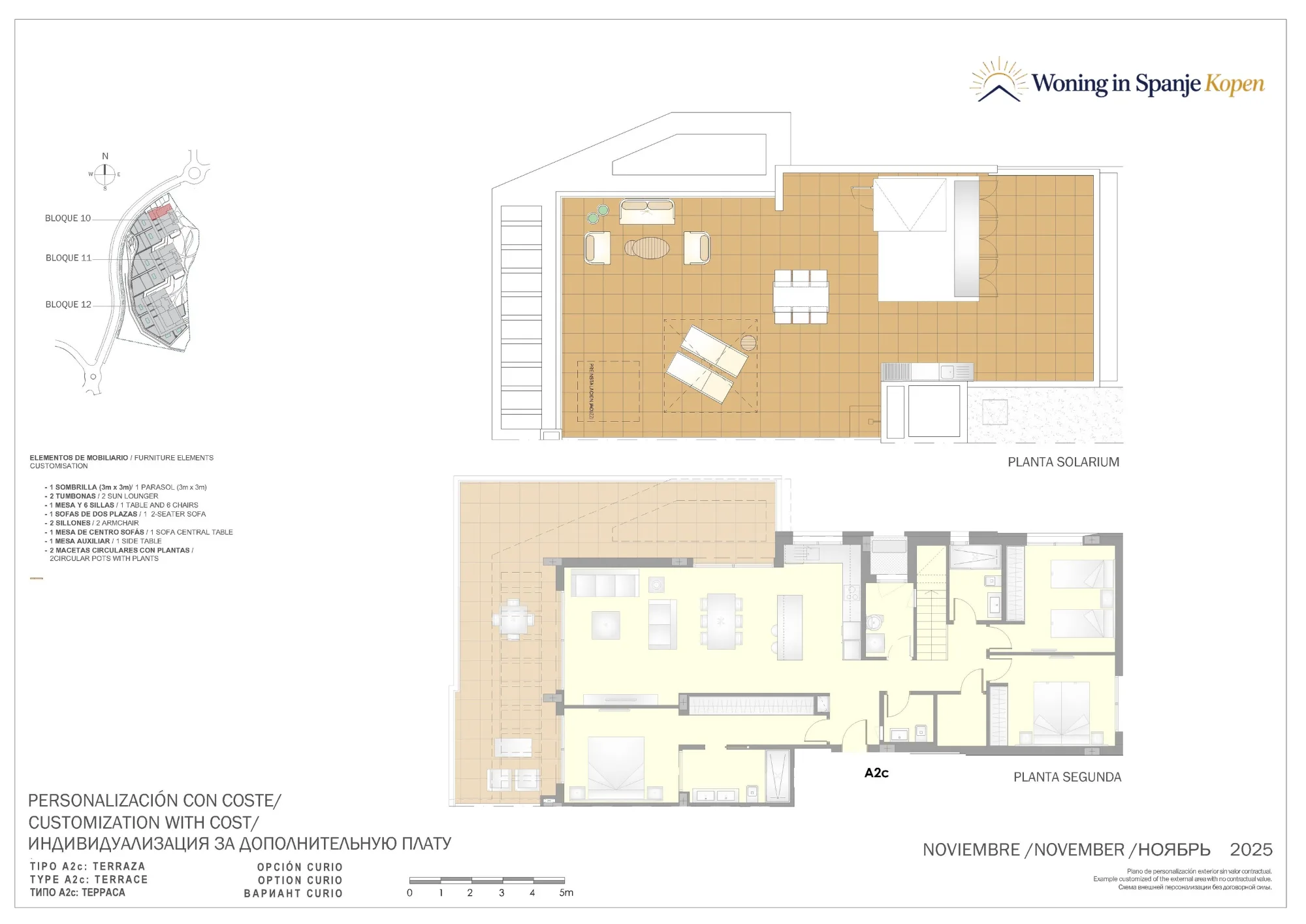 Plattegrond: Penthouse met solarium 10A-A2c in Marine Hills By TM 1ª Fase, Malaga