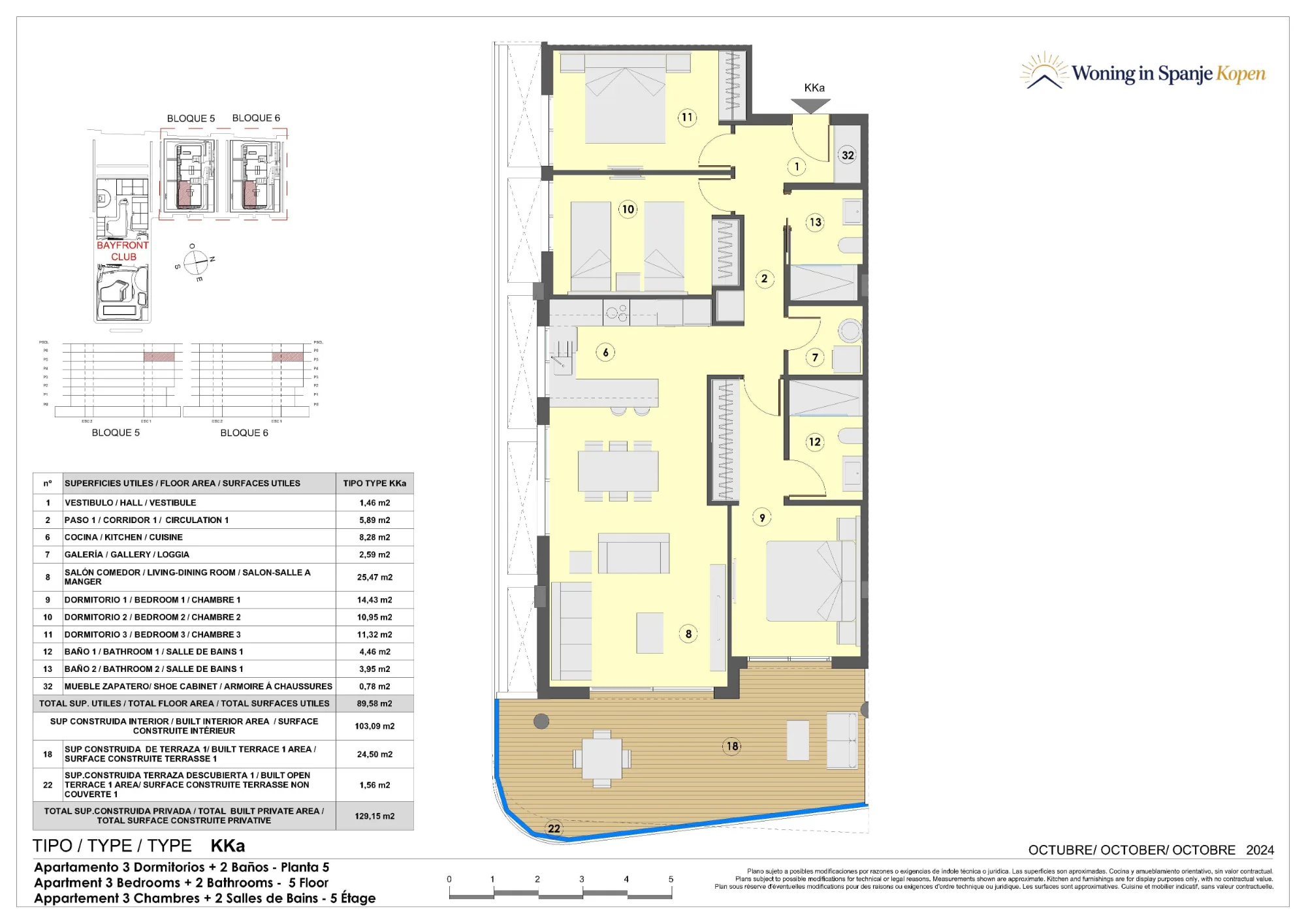 Plattegrond: Appartement KKa in Santa María Sea, Valencia