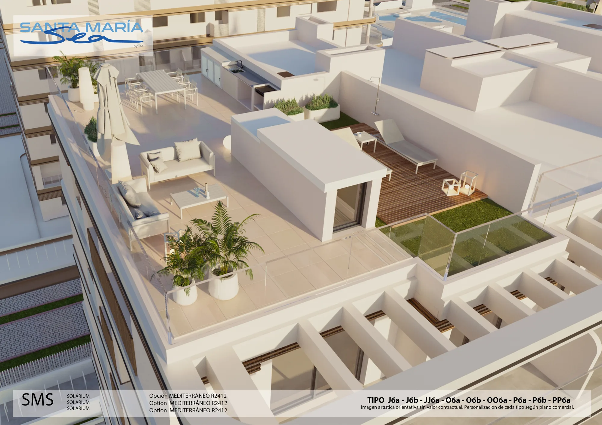Plattegrond: Penthouse met solarium OO6a in Santa María Sea by TM, Valencia
