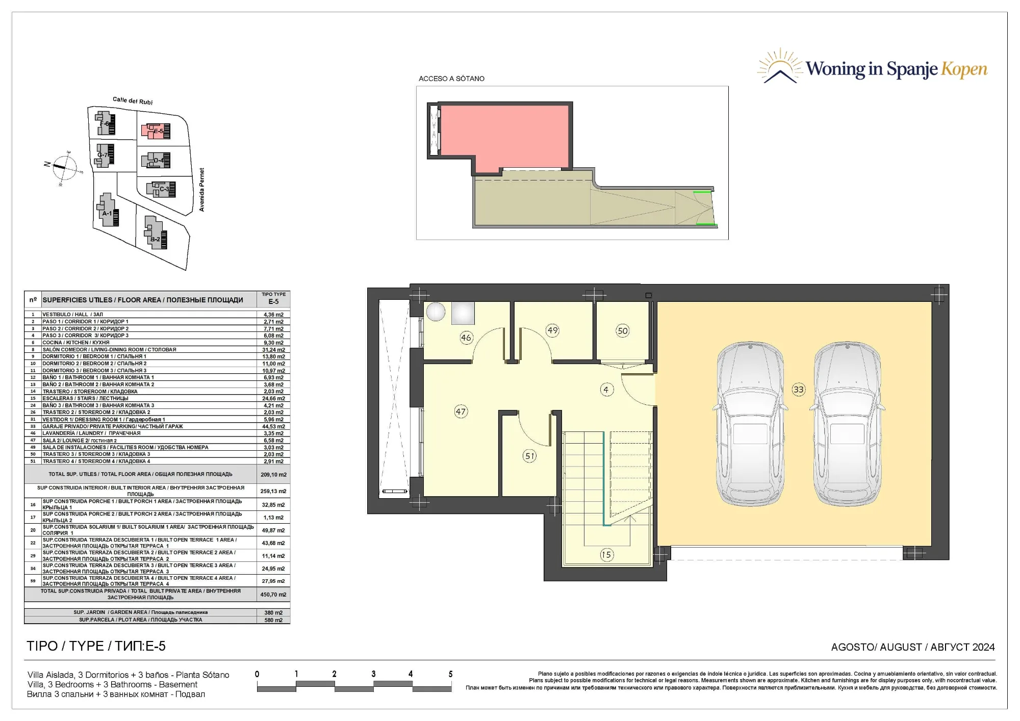 Plattegrond: Villa Blok 5 in Seven Diamonds by TM, Malaga