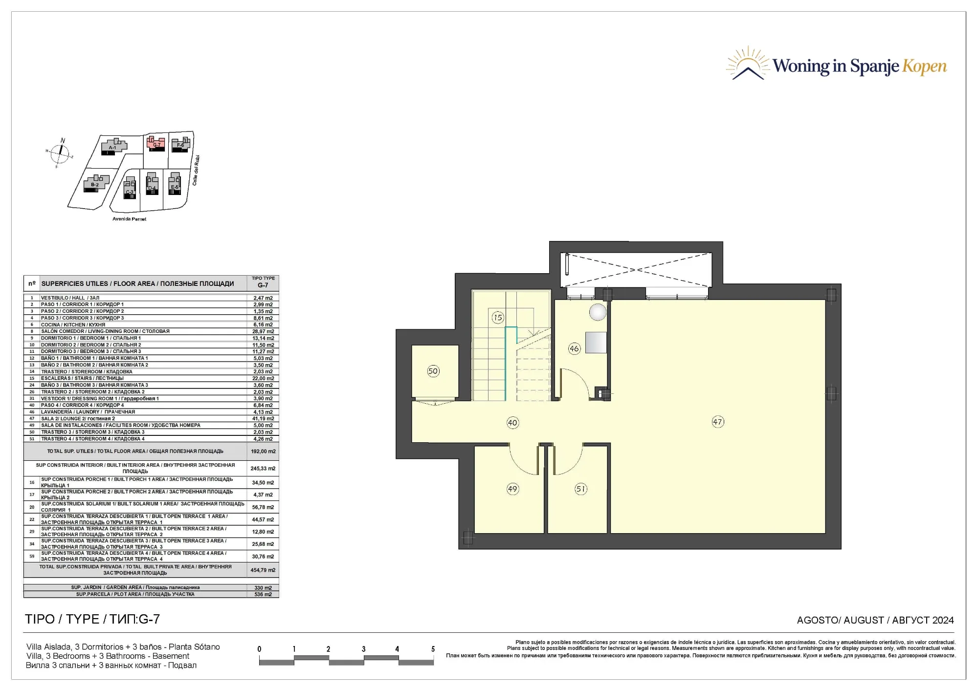 Plattegrond: Villa Blok 7 in Seven Diamonds by TM, Malaga