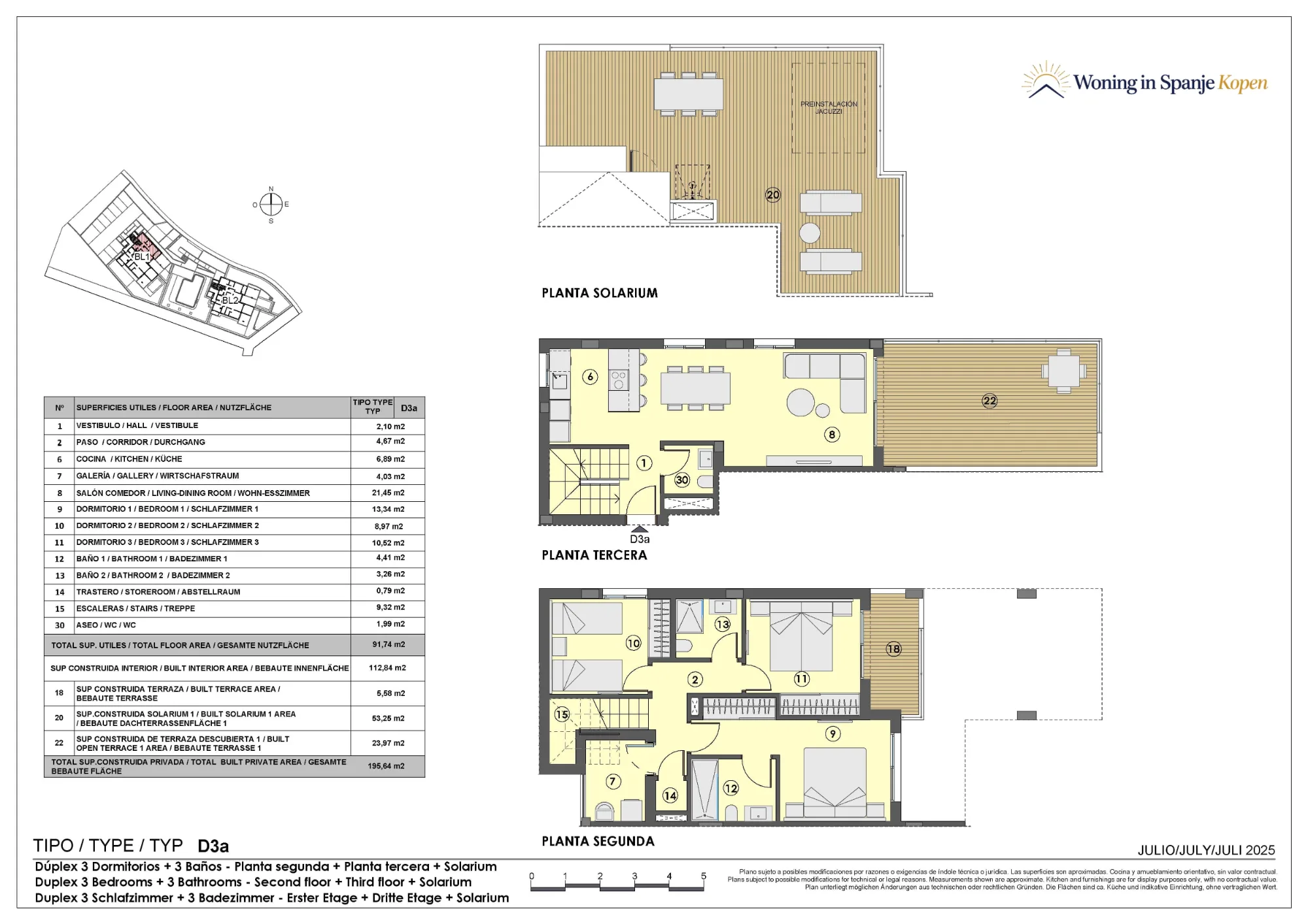 Plattegrond: Appartement D3a in Talaies de Canyamel by TM, Illes Balears