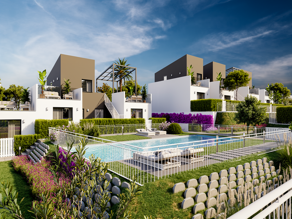 Moderne hoekwoning met dakterras in Altaona Resort Murcia