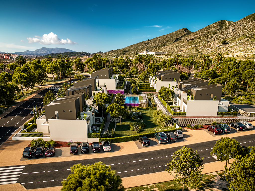 Moderne hoekwoning met dakterras in Altaona Resort Murcia
