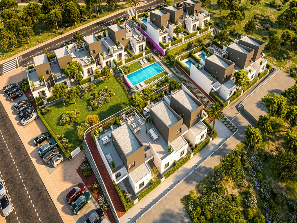 Moderne hoekwoning met dakterras in Altaona Resort Murcia