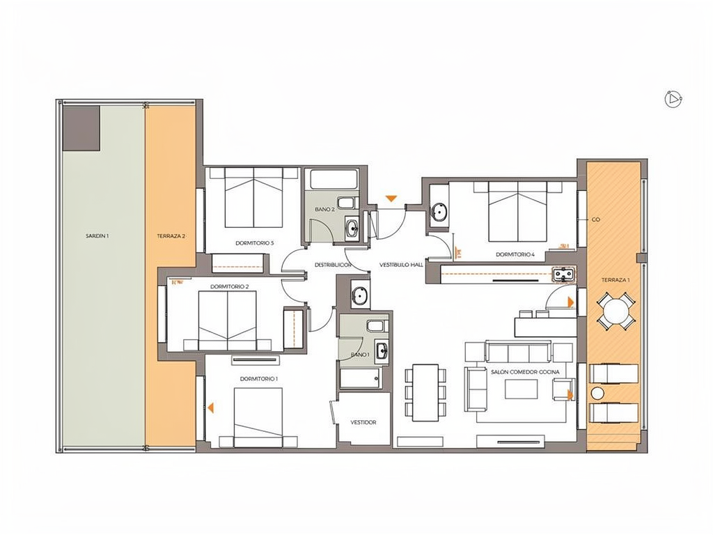 Nieuw 4 slaapkamer appartement in Valladolid Parquesol